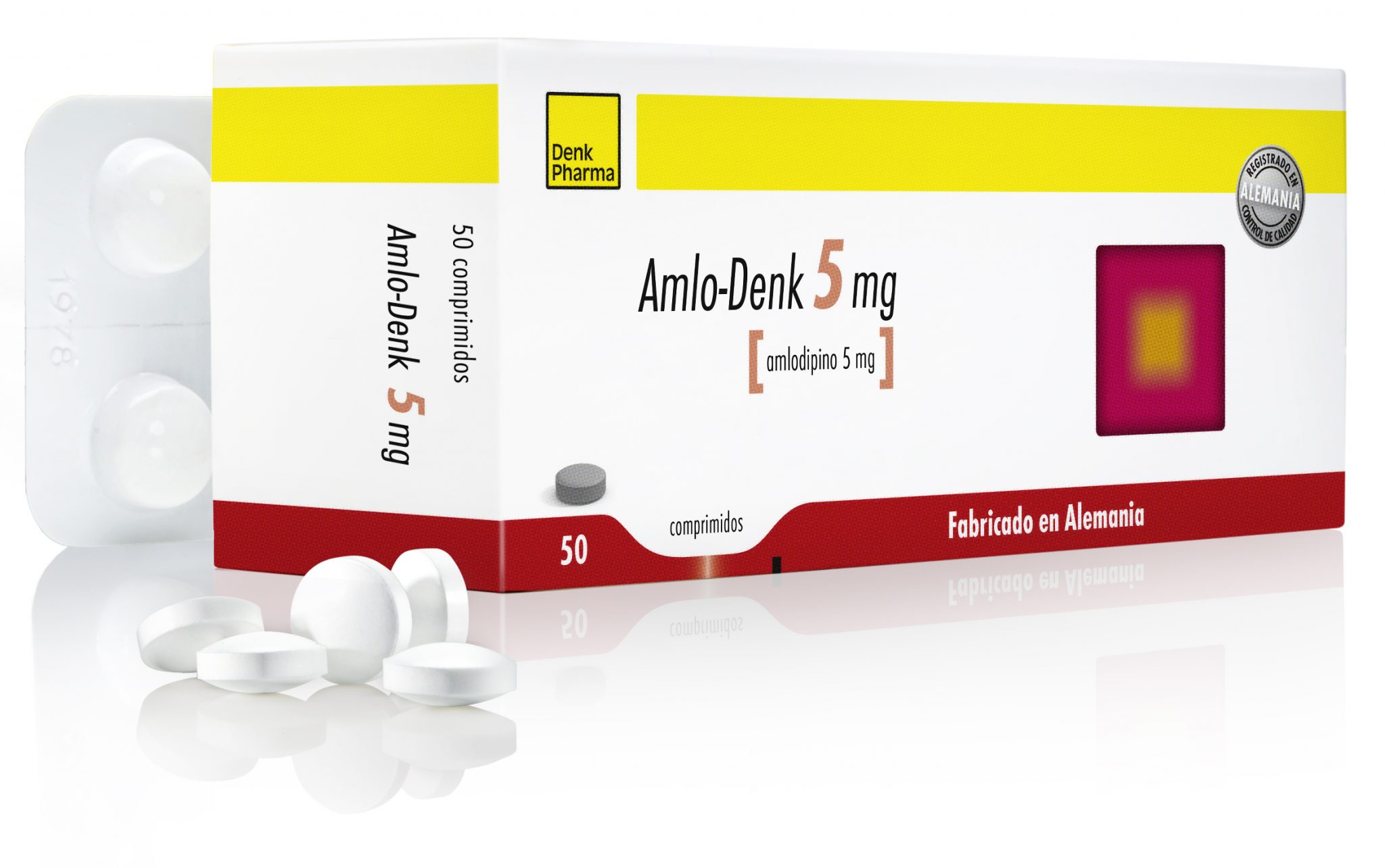 AmloDenk (amlodipino) 5 mg blister 10 tabletas. – La Moderna